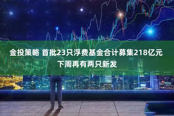 金投策略 首批23只浮费基金合计募集218亿元 下周再有两只新发