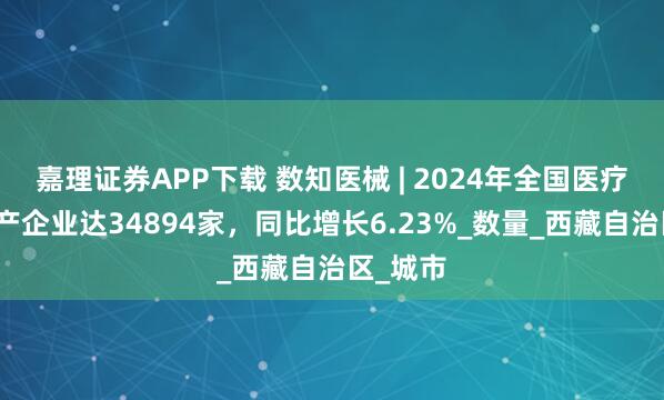嘉理证券APP下载 数知医械 | 2024年全国医疗器械生产企业达34894家,同比增长6.23%_数量_西藏自治区_城市